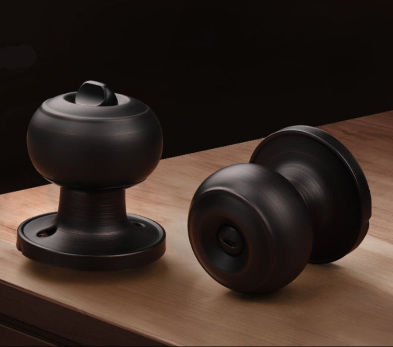 KNOBWELL Round Push Button Exterior and Indoor Door Knobs - DL609