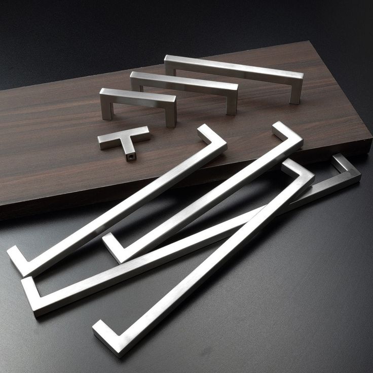 KNOBWELL Stainless Steel Square Cabinet Pulls for Kitchen Cupboards/Drawers- PDDJ27HSS