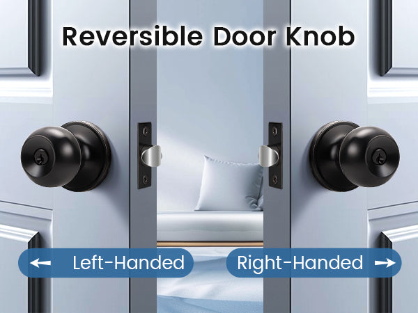 KNOBWELL Most Cost-Effective Round Ball Keyed Entry Door Knobs With Lock and Different Keys