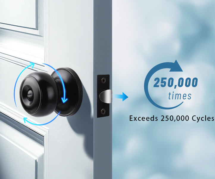 KNOBWELL Round Push Button Exterior and Indoor Door Knobs - DL609