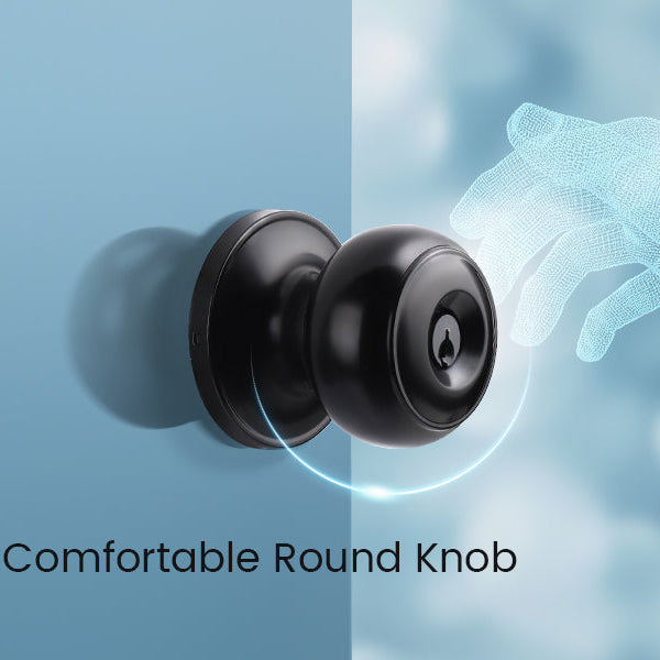 KNOBWELL Round Push Button Exterior and Indoor Door Knobs - DL609