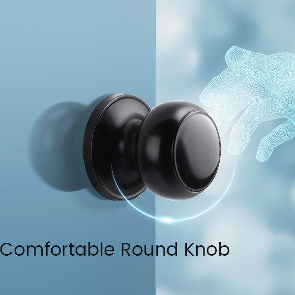KNOBWELL Round Push Button Exterior and Indoor Door Knobs - DL609