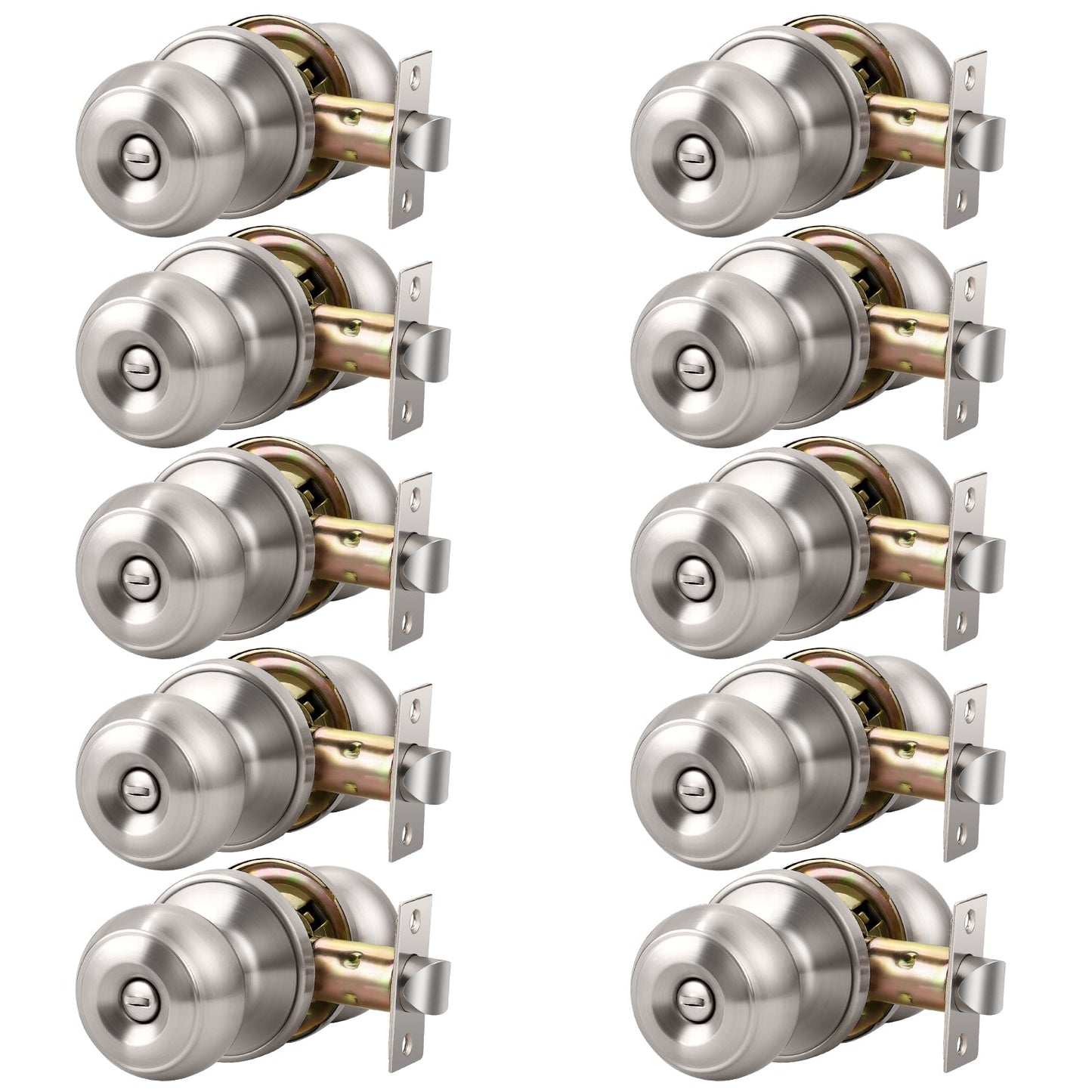 Round Push Button Privacy Door Knobs - DL609