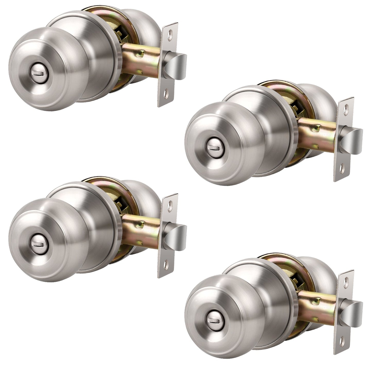 Round Push Button Privacy Door Knobs - DL609