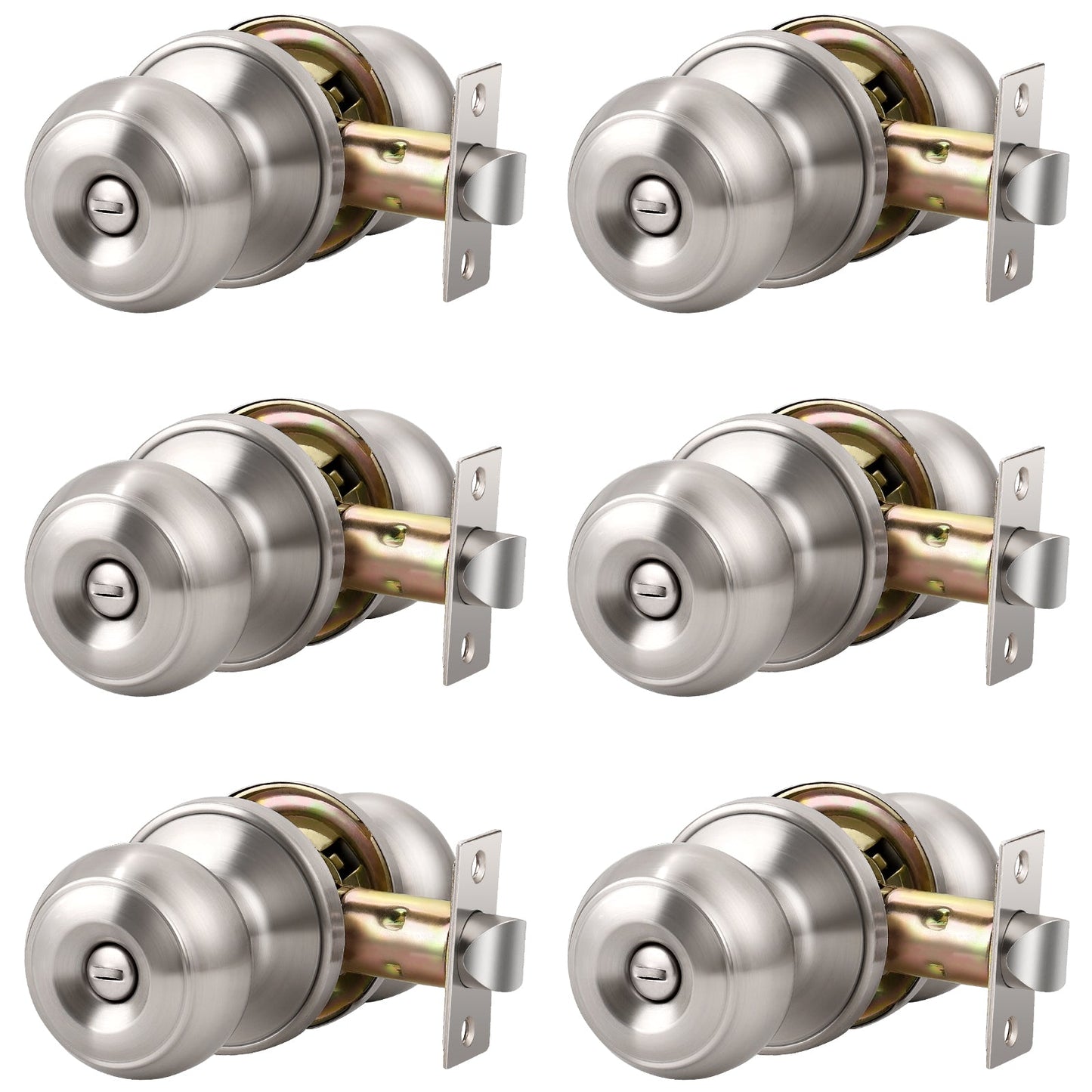 Round Push Button Privacy Door Knobs - DL609
