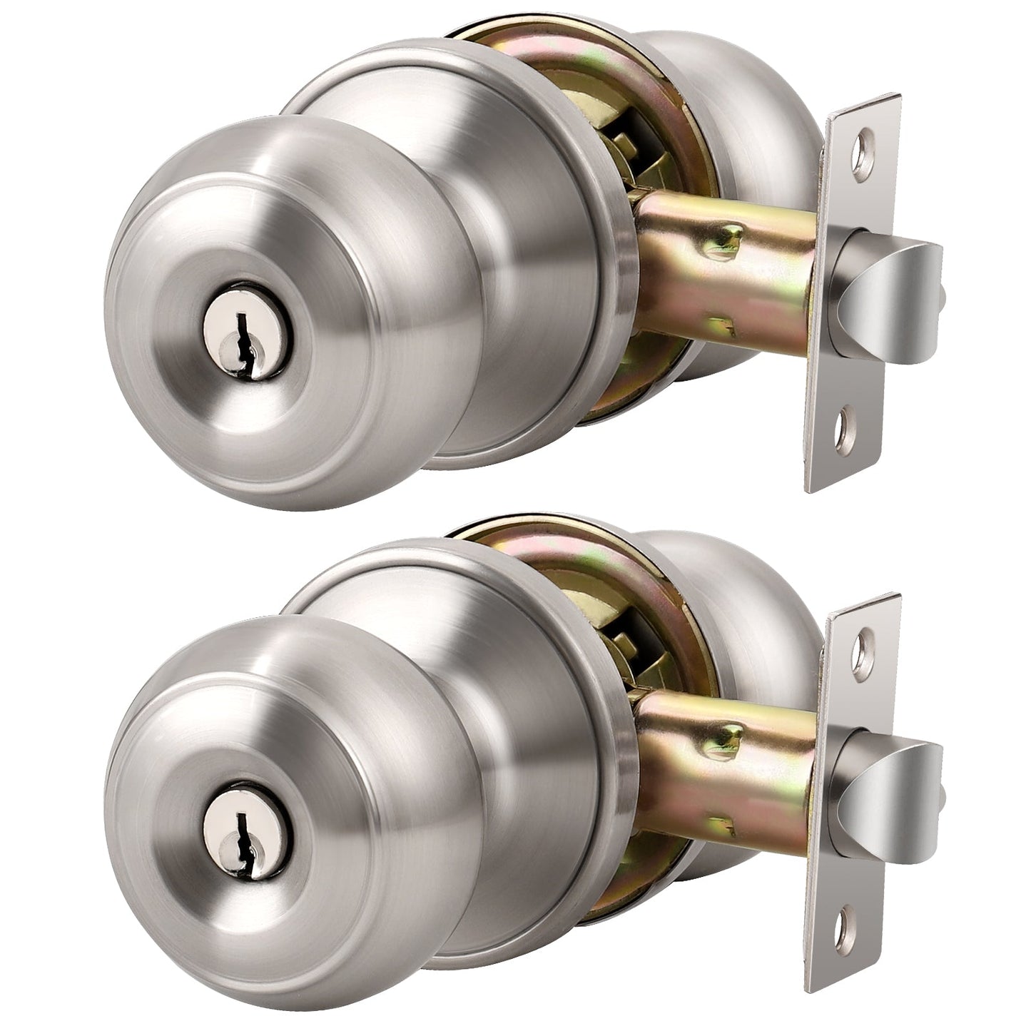 Round Push Button Privacy Door Knobs - DL609