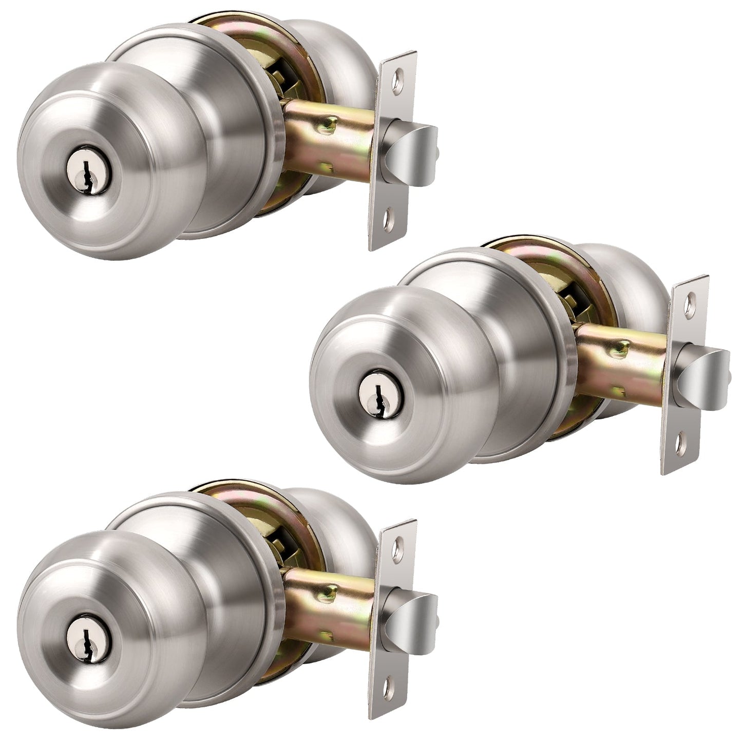 Round Push Button Privacy Door Knobs - DL609