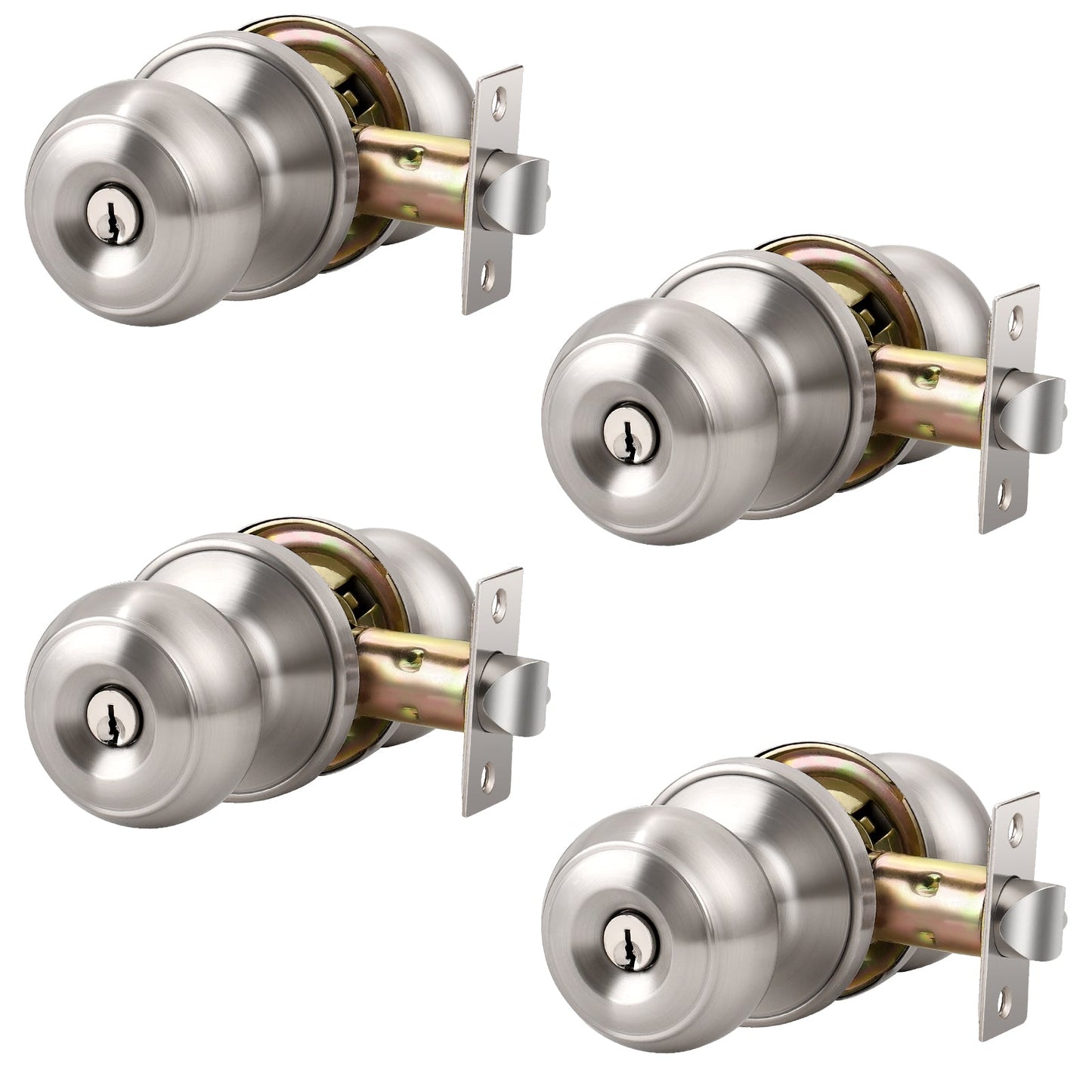 Round Push Button Privacy Door Knobs - DL609