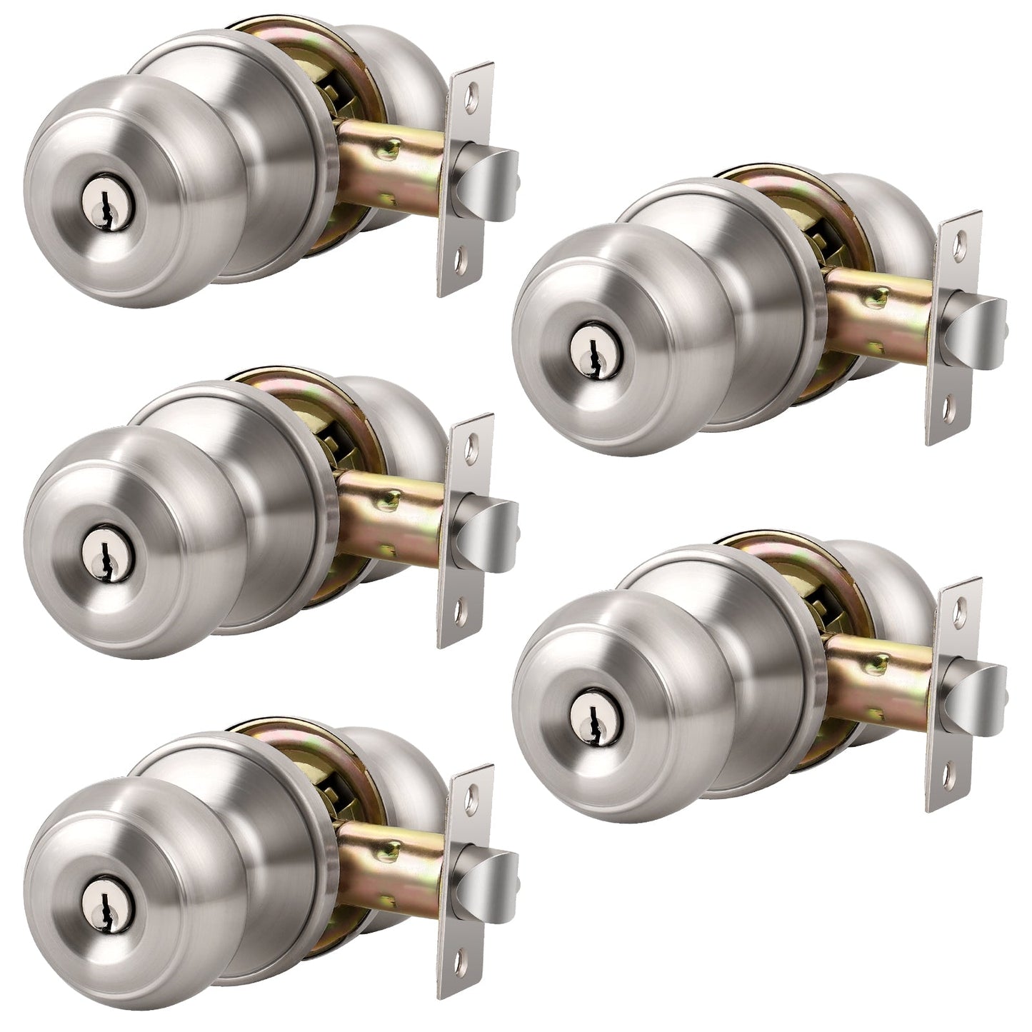 Round Push Button Privacy Door Knobs - DL609