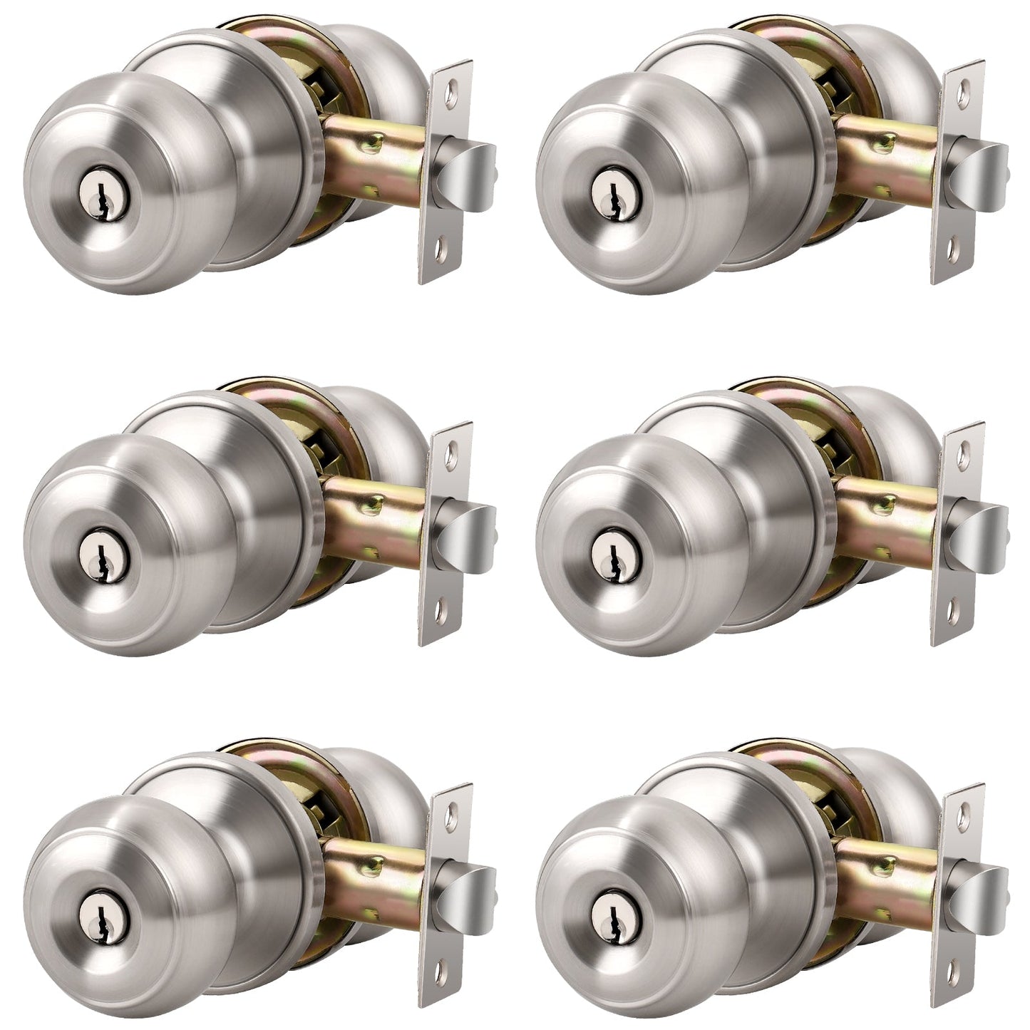 Round Push Button Privacy Door Knobs - DL609