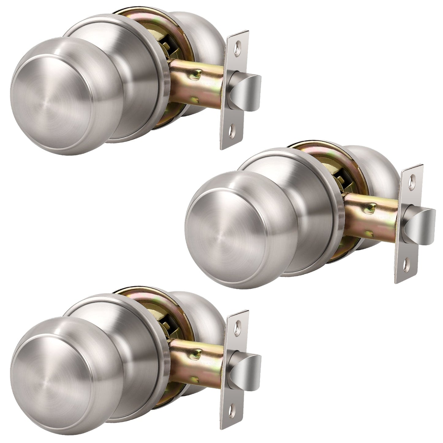 Round Push Button Privacy Door Knobs - DL609