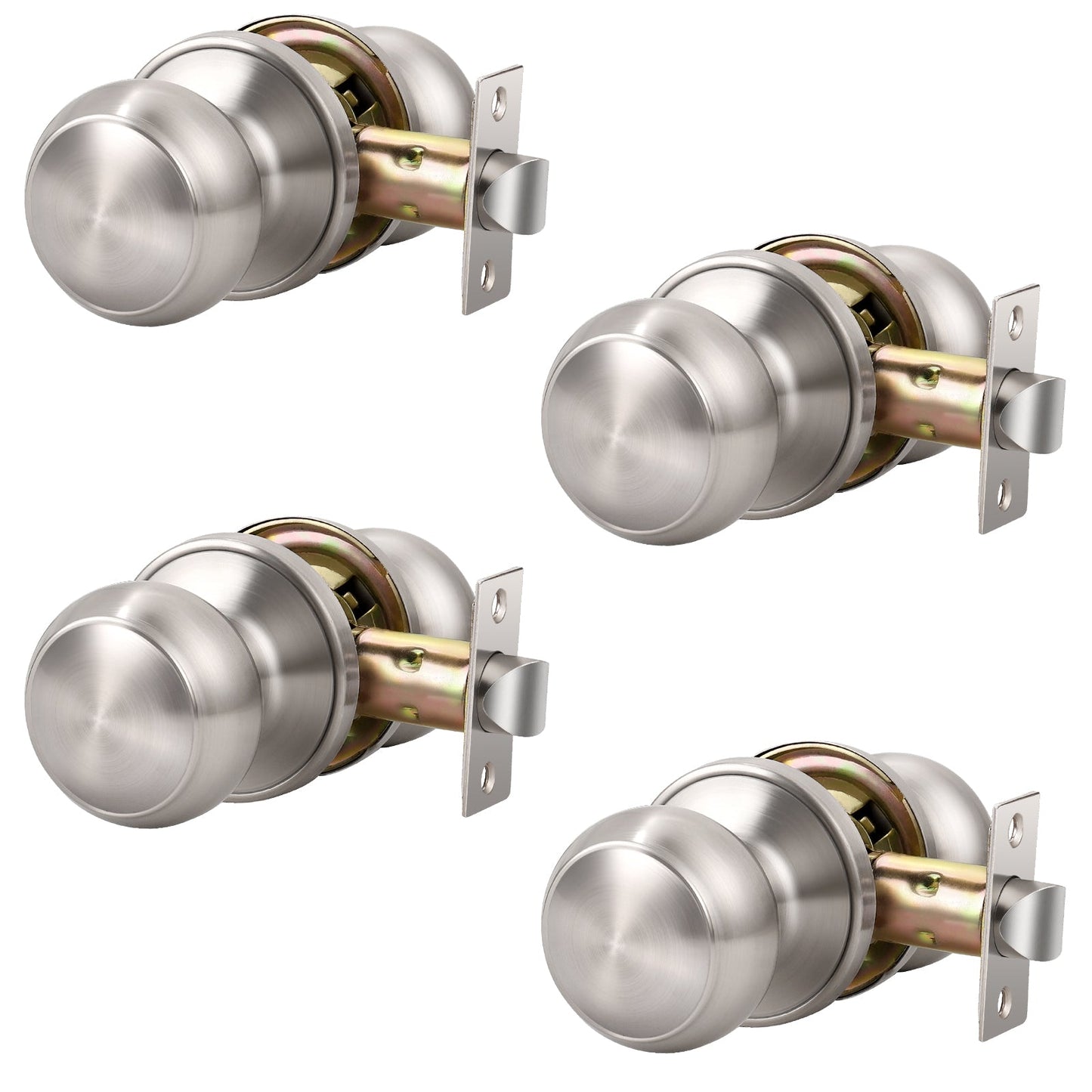 Round Push Button Privacy Door Knobs - DL609