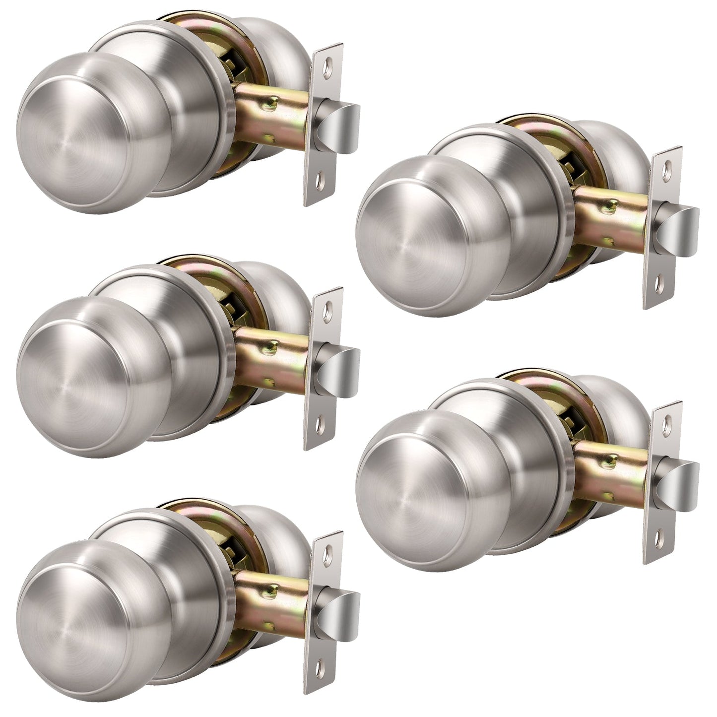 Round Push Button Privacy Door Knobs - DL609