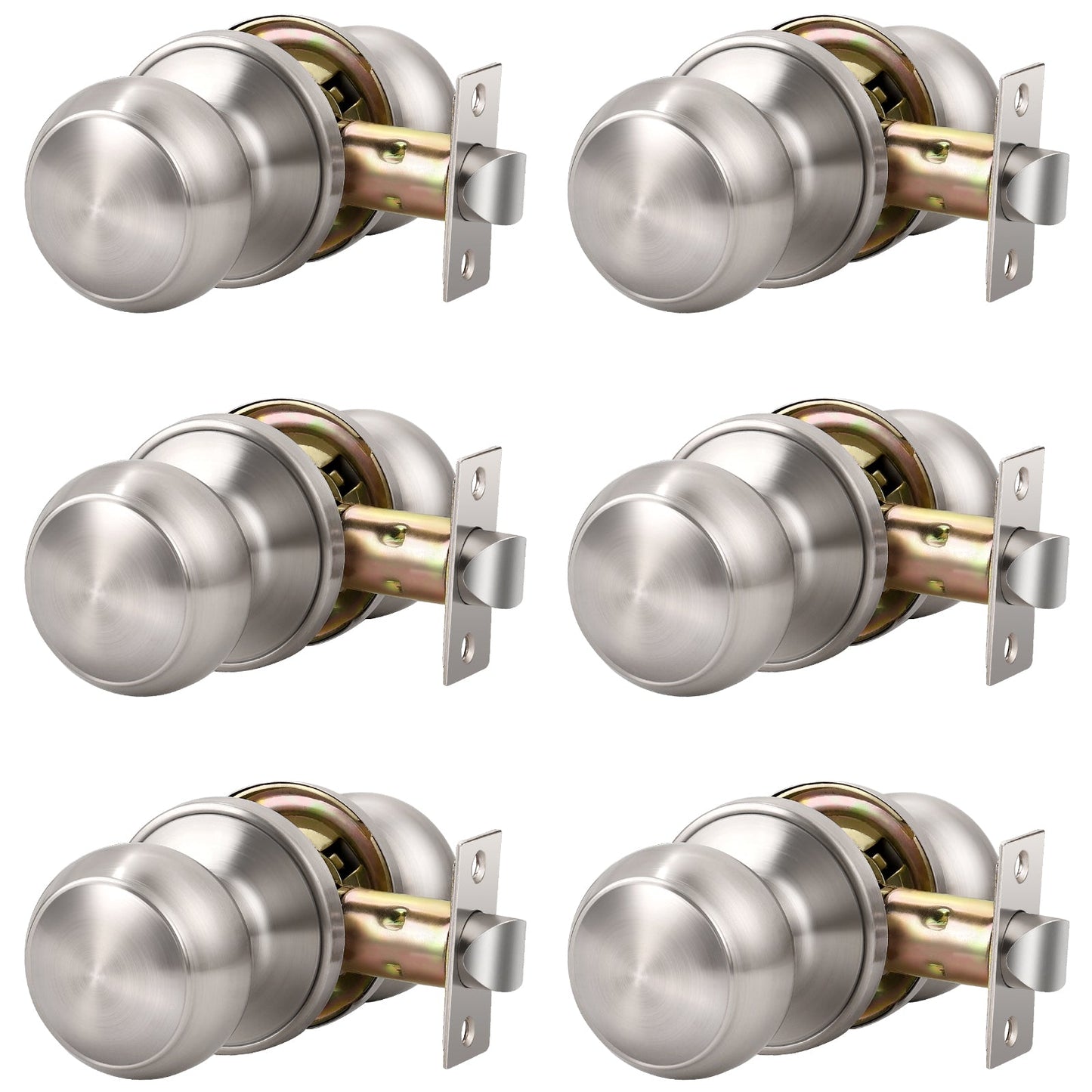 Round Push Button Privacy Door Knobs - DL609