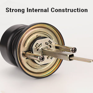 KNOBWELL Cylinder Ball Privacy Interior Door Knobs With Lock For Bedroom