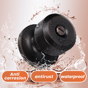 KNOBWELL Cylinder Ball Privacy Interior Door Knobs With Lock For Bedroom