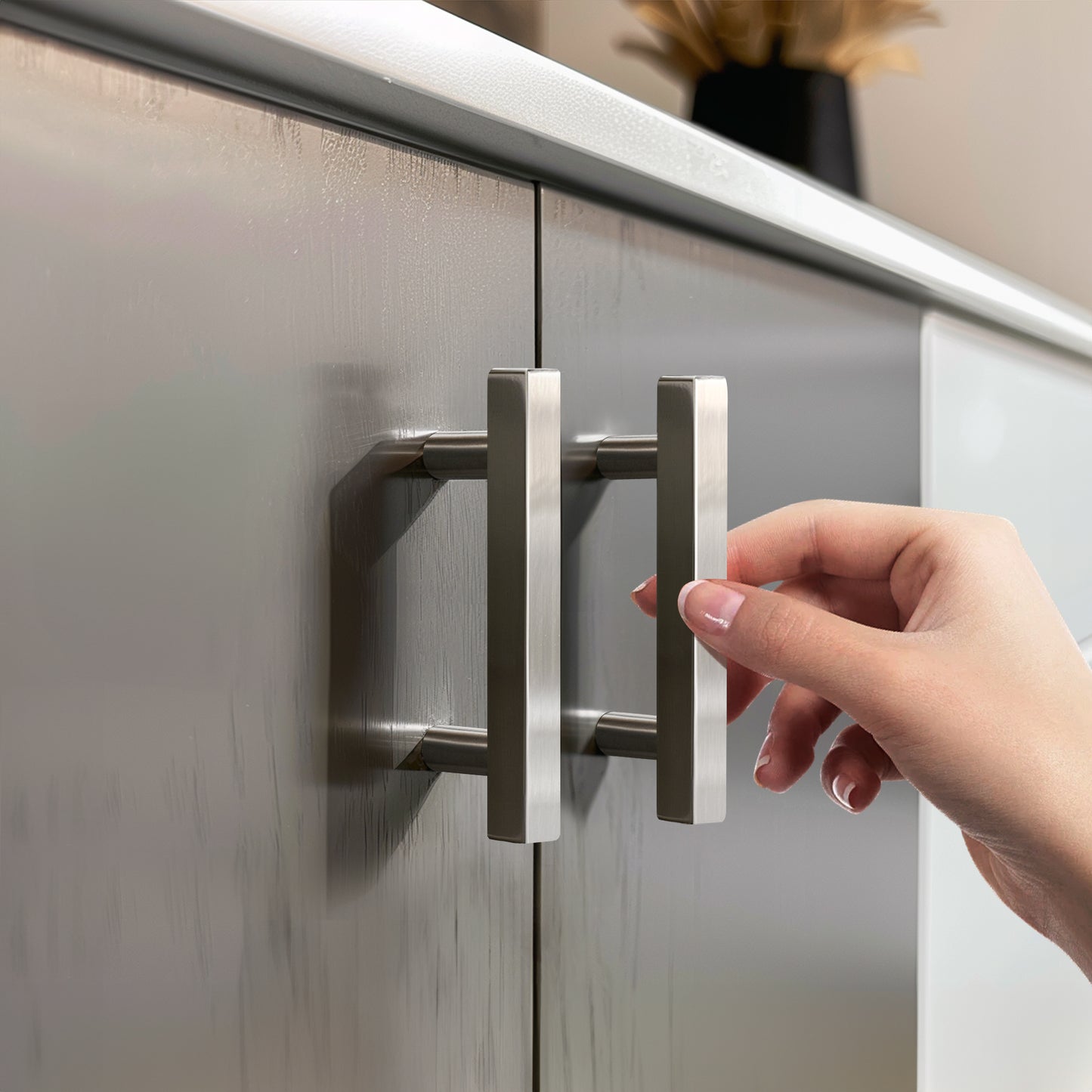 KNOBWELL Stainless Steel Kitchen Cabinet Handles Drawer Pulls - PDDJ16HSS