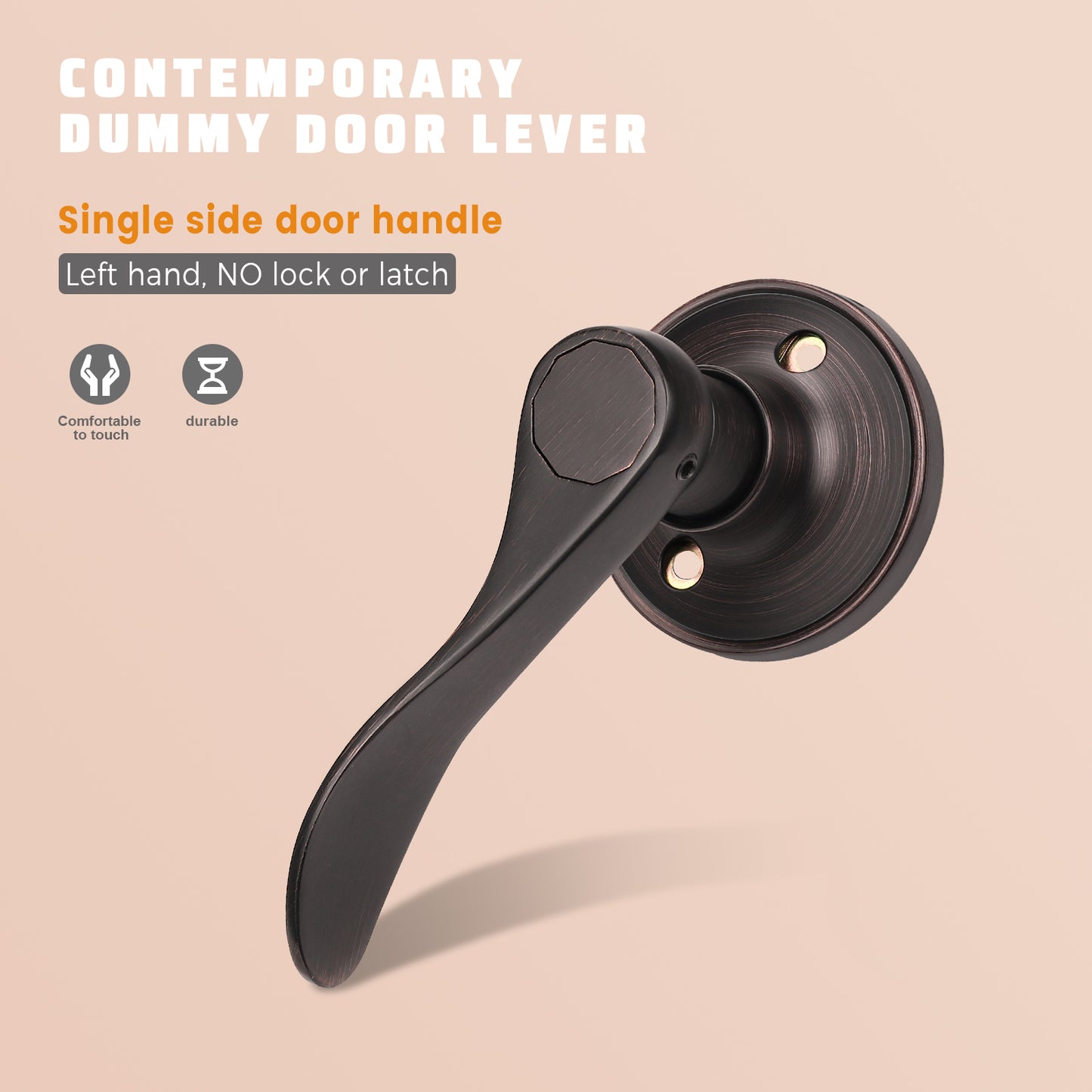 KNOBWELL Wave Style Privacy/Passage/Dummy/Keyed Entry Door Handles-DL12061