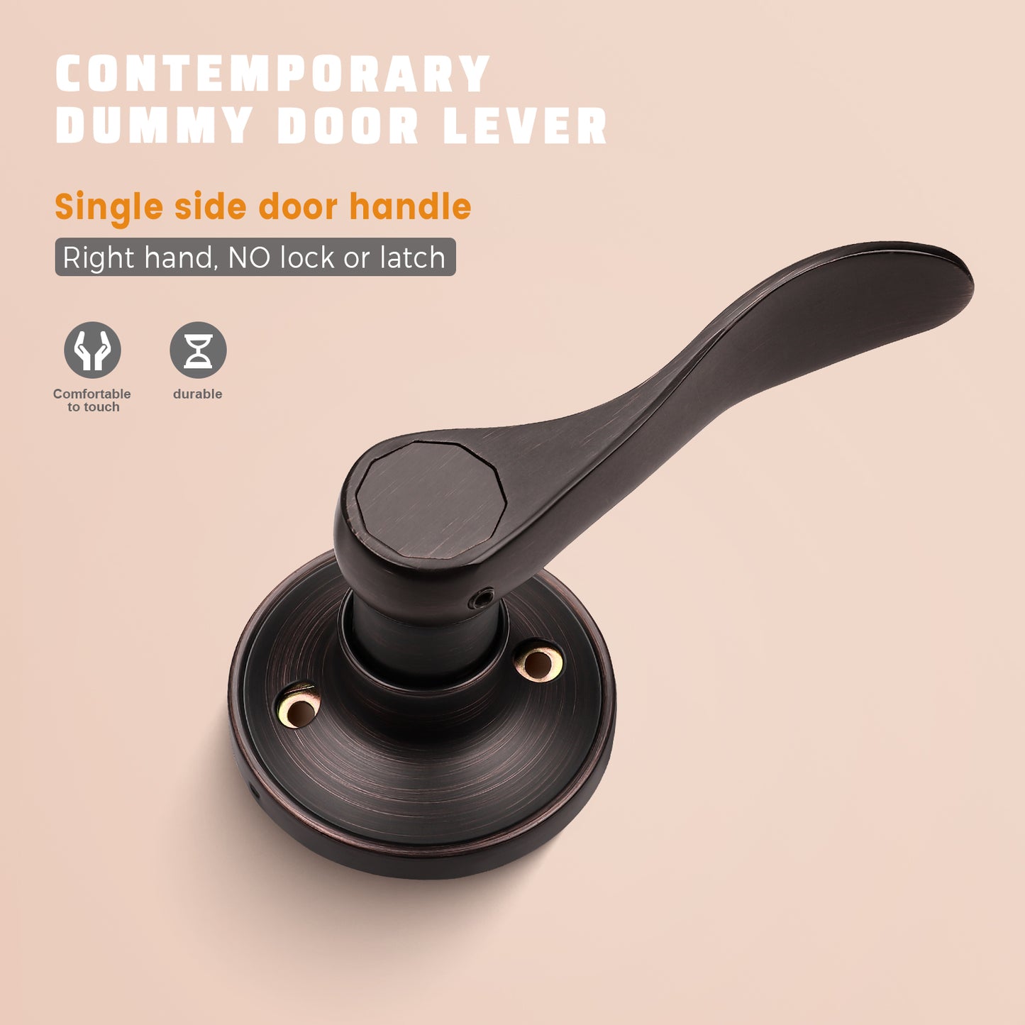 KNOBWELL Wave Style Privacy/Passage/Dummy/Keyed Entry Door Handles-DL12061