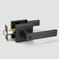 Craftsman Style Push Button Privacy Door Levers Modern Square Door Handle Knobs- DL01BK