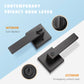 Craftsman Style Push Button Privacy Door Levers Modern Square Door Handle Knobs- DL01BK