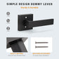 KNOBWELL Heavy-Duty Matte Black Single-Slide Dummy Levers for Interior Doors