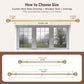 1" Empyrean Grace Golden Curtain Rod with Lantern Finials, 22-42 inches