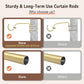1" Empyrean Grace Golden Curtain Rod with Lantern Finials, 22-42 inches