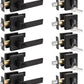 Double Keyed Square Deadbolt with Heavy Duty Entrance Door Lever (Keyed Alike) - DL01ET112BK
