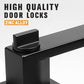 Craftsman Style Push Button Privacy Door Levers Modern Square Door Handle Knobs- DL01BK