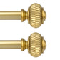1" Empyrean Grace Golden Curtain Rod with Lantern Finials, 22-42 inches