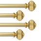 1" Empyrean Grace Golden Curtain Rod with Lantern Finials, 22-42 inches