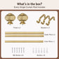 1" Empyrean Grace Golden Curtain Rod with Lantern Finials, 22-42 inches
