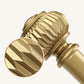 1" Empyrean Grace Golden Curtain Rod with Lantern Finials, 22-42 inches