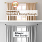 1" Empyrean Grace Golden Curtain Rod with Lantern Finials, 22-42 inches