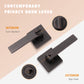 KNOBWELL Craftsman Keyed Entry  Exterior Door Levers with Lock(Keyed Alike) - DL01ETC