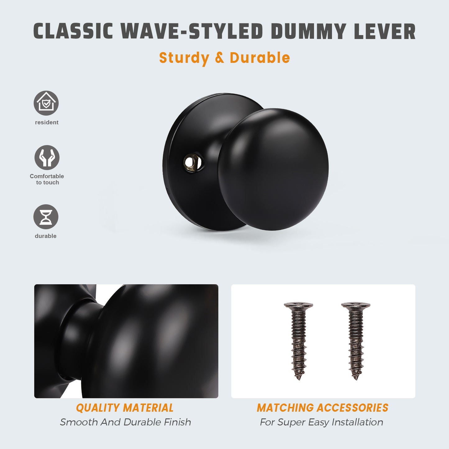 KNOBWELL Modern Interior Door Knobs – Privacy, Passage, Dummy & Keyed Entry Styles