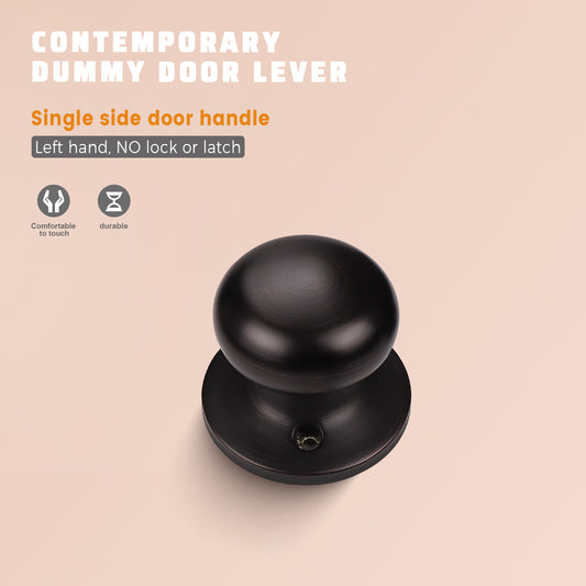 KNOBWELL Decorative Interior Single Dummy Door Knobs Without Key and Lock