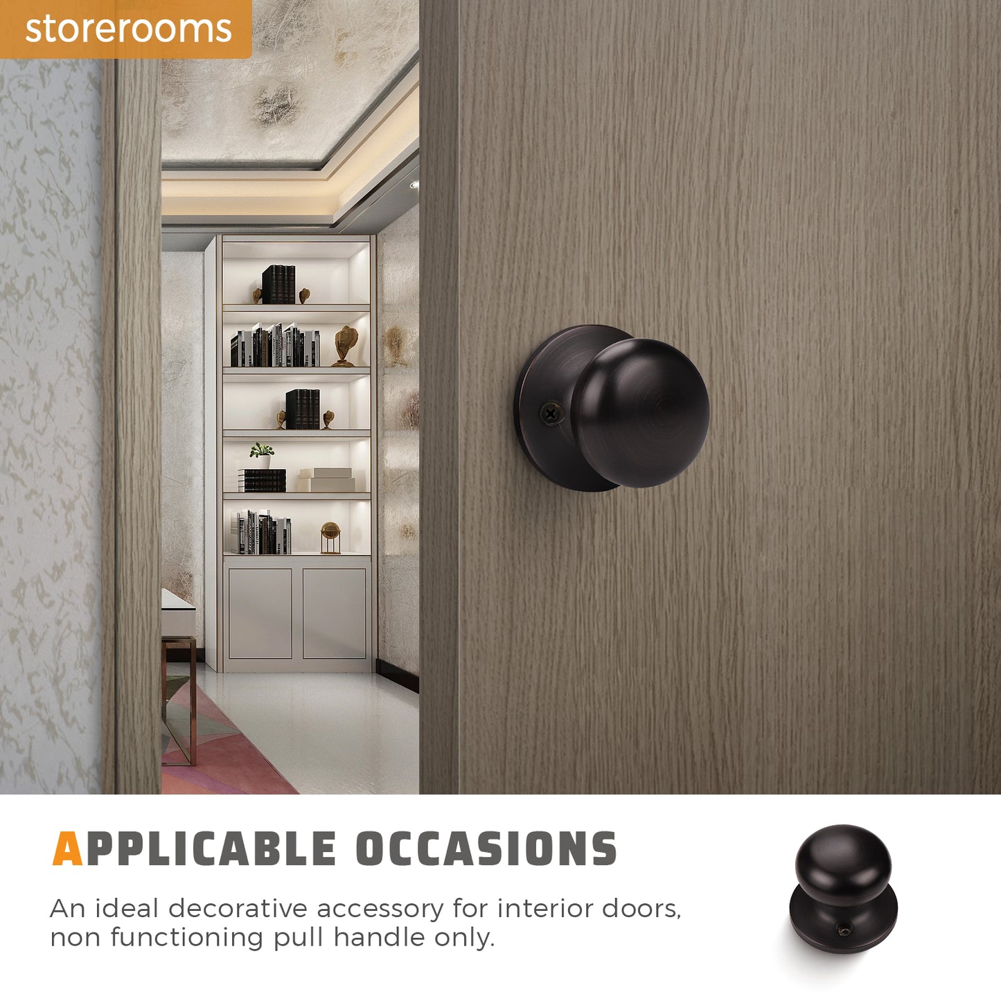 KNOBWELL Modern Interior Door Knobs – Privacy, Passage, Dummy & Keyed Entry Styles