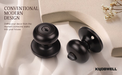 KNOBWELL Best Heavy Duty Keyed Entry Front Door Knobs With Lock For Exterior Doors