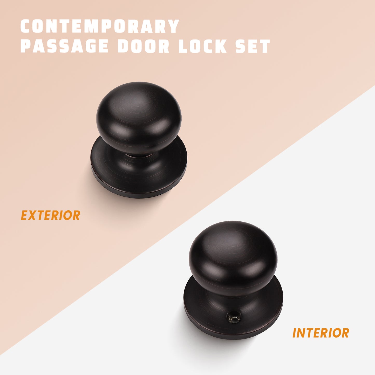KNOBWELL Modern Interior Door Knobs – Privacy, Passage, Dummy & Keyed Entry Styles