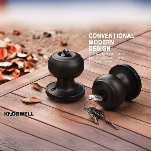 Round Push Button Privacy Door Knobs - DL609