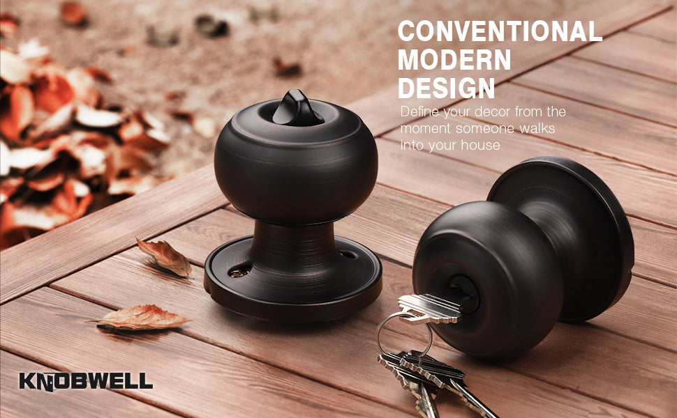Round Keyed Entry Door Knobs (Keyed Alike) - DL609ETC