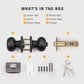 KNOBWELL Round Keyed Entry Door Knobs (Keyed Alike) for Exterior Doors- DL609ETC