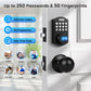 KNOBWELL Electronic Keypad Deadbolt with Door Knob, Black Keyless Entry Door Lock with Handle