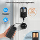 KNOBWELL Electronic Keypad Deadbolt with Door Knob, Black Keyless Entry Door Lock with Handle