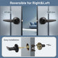 KNOBWELL Matte Black Minimalist Privacy Door Lever – Keyless Interior Lock for Bedrooms & Bathrooms- DL815BK