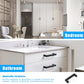 KNOBWELL Matte Black Square Cabinet Pulls Stainless Steel Modern Handles for Kitchen Cupboards/Drawers (2-1/2'' - 12-3/5'') - PDDJS12HBK
