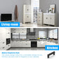 KNOBWELL Matte Black Square Cabinet Pulls Stainless Steel Modern Handles for Kitchen Cupboards/Drawers (2-1/2'' - 12-3/5'') - PDDJS12HBK