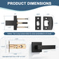 KNOBWELL Craftsman Style Privacy/Passage/Dummy/Keyed Entry Door Handles-DL01